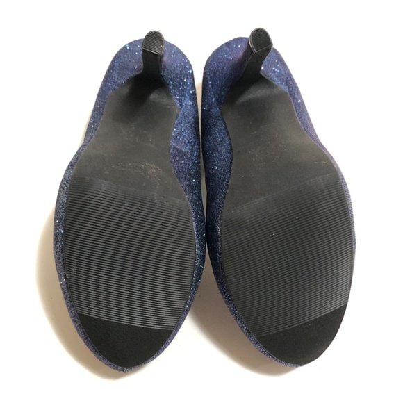 Shimmering Purple-Blue Platform High Heels XXI - Picture 7 of 8